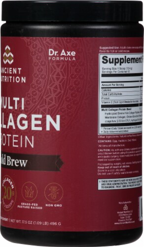 Ancient Nutrition Cold Brew Collagen Multi Collagen Protein Powder Perspective: right
