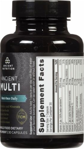 Ancient Nutrition Men's Once Daily Vitamin Capsules Perspective: right