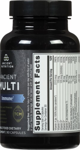 Ancient Nutrition Ancient Multi's Immune Support Capsules Perspective: right