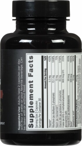 Ancient Nutrition B-Complex Vitamin Capsules Perspective: right