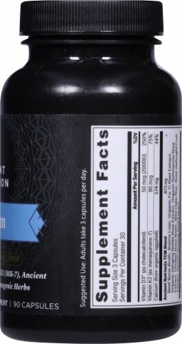 Ancient Nutrition Calcium Vitamin Capsules Perspective: right