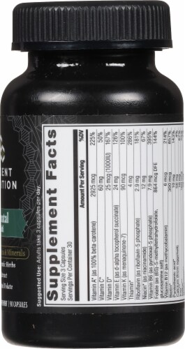 Ancient Nutrition Prenatal Vitamin Capsules Perspective: right