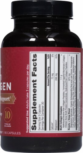 Ancient Nutrition Multi Collagen Protein Beauty + Sleep Capsules Perspective: right