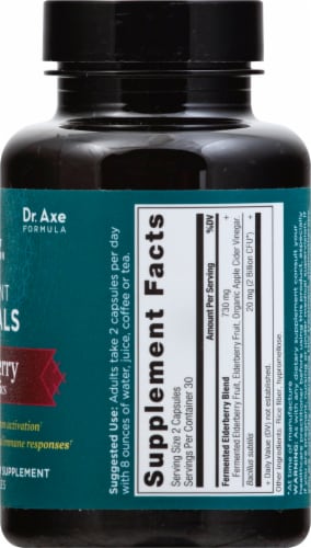Ancient Nutrition Ancient Herbals Elderberry +Probiotics Capsules 60 Count Perspective: right