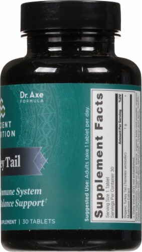 Ancient Nutrition Organic Turkey Tail Dietary Supplement Perspective: right