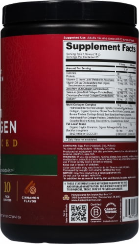 Ancient Nutrition Multi Collagen Advanced Lean - Cinnamon Flavor Powder Perspective: right