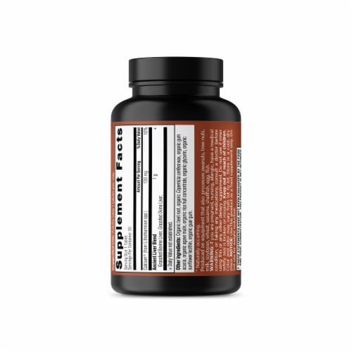 Ancient Nutrition Once Daily Grass-Fed Liver Tablets Perspective: right