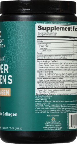 Ancient Nutrition Organic Super Greens & Collagen Perspective: right
