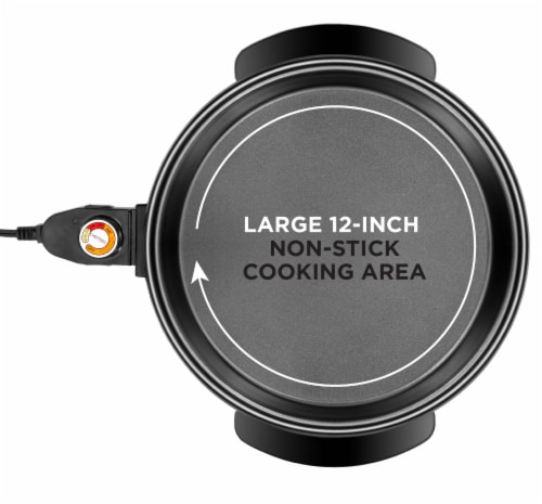 Chefman Round Electric Skillet - Black Perspective: right