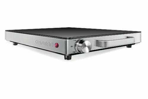 Chefman Stainless Steel Compact Glasstop Warming Tray Perspective: right