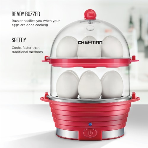 Chefman Electric Egg Cooker Boiler - Red, 1 ct - Fry's Food Stores