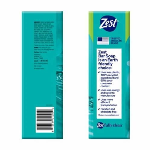 Zest® 8-Pack Bar Soap Refreshing Aqua Scent With Vitamin E Perspective: right