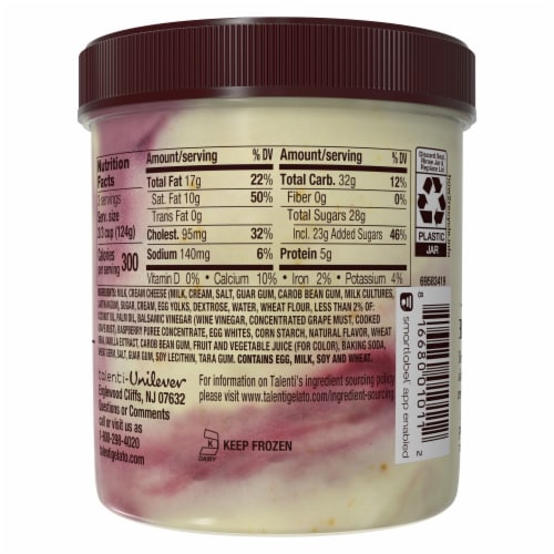 Talenti Raspberry Cheesecake Gelato Pint Perspective: right
