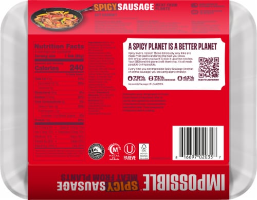 Impossible™ Plant-Based Spicy Sausage Links Perspective: right