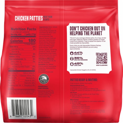 Impossible™ Plant-Based Frozen Chicken Patties Perspective: right