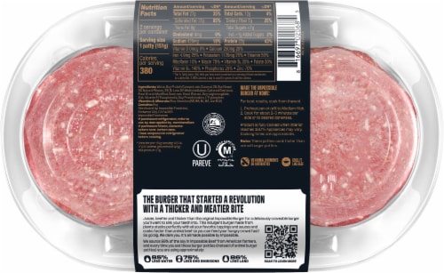 Impossible™ Indulgent Burger Patties Meat From Plants, 2 ct Perspective: right