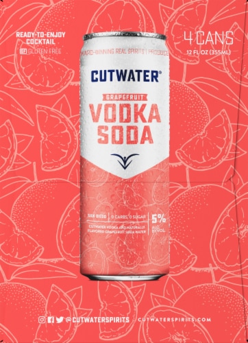 Cutwater Spirits Fugu Grapefruit Vodka Soda Cocktail Perspective: right