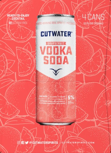 Cutwater Spirits Fugu Grapefruit Vodka Soda Cocktail Perspective: right