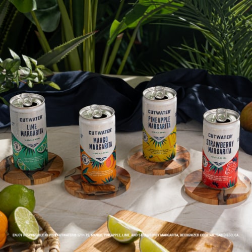 Cutwater Tequila Margarita Variety, Mini Cans Perspective: right