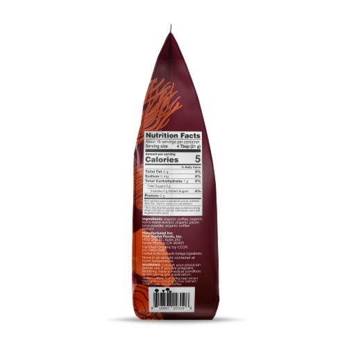 Four Sigmatic Think Organic High Caf Ground Coffee Perspective: right