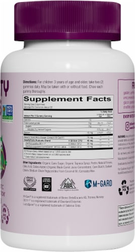 SmartyPants® Kids Grape Probiotic Complete Dietary Supplement Gummies Perspective: right