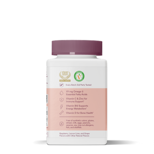SmartyPants Organics Women's Formula Multifunction Dietary Supplement Gummies Perspective: right