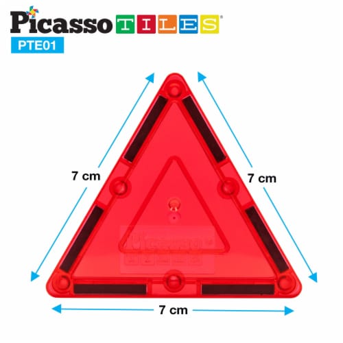 PicassoTilesÂ® 12 Piece Small Triangle Expansion Pack PTE01 Perspective: right