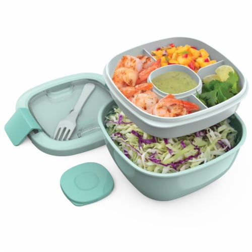 Bentgo® Salad Container - Coastal Aqua Perspective: right