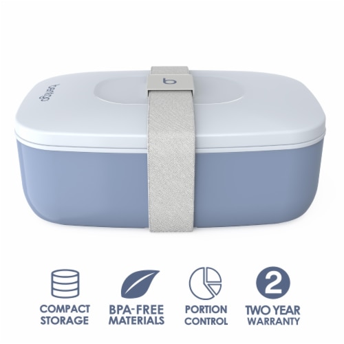 Bentgo® Classic Stackable Lunch Box - Slate Perspective: right