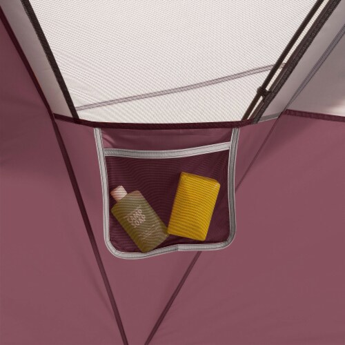 CORE Extended Dome Tent 16 x 9 Foot 9 Person Camping Tent with Air Vents, Red Perspective: right
