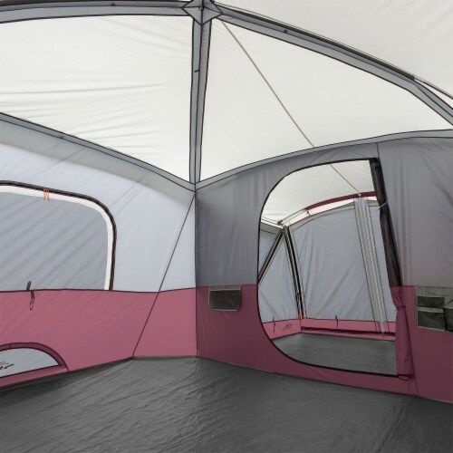 CORE 40072 11 Person Family Outdoor Camping Cabin Tent with Screen Room, Red Perspective: right