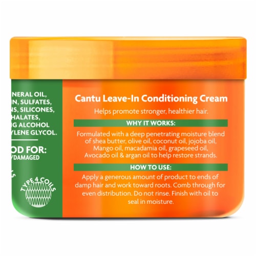 Cantu Shea Butter Leave-In Conditioning Cream Perspective: right