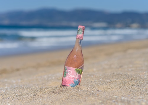 Whispering Angel The Beach French Rose Wine Perspective: right