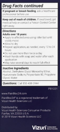 Vizuri Pain Bloc 24 Hour Arthritis Relief Perspective: right
