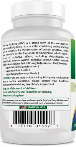 Best Naturals NAC - N Acetyl Cysteine 600 mg 120 Capsules - n Acetyl cysteine - Powerful anti Perspective: right