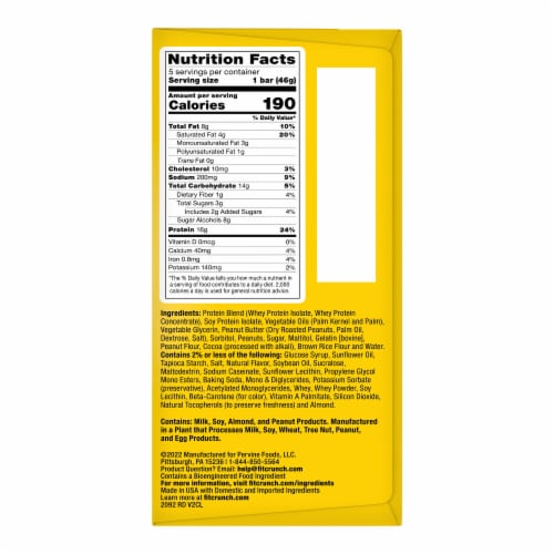 Robert Irvine's Fit Crunch® Chocolate Peanut Butter Protein Bars Perspective: right