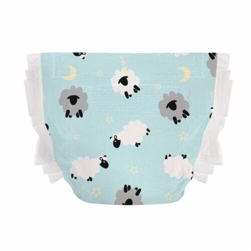 The Honest Company Clean Conscious Diapers Sleepy Sheep Overnight Diapers Size 6 (35+ lbs) Perspective: right