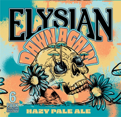 Elysian Brewing Company Dawn Again Hazy Pale Ale Perspective: right
