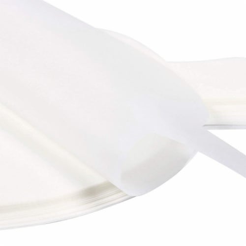 Parchment Paper Rounds with Lift Tabs (White, 8 In, 100-Pack) Perspective: right