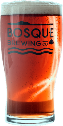 Bosque Brewing Co Scotia Scotch Ale Craft Beer Perspective: right