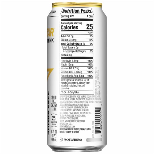 ROCKSTAR ENERGY 16OZROCKSTASF Sugar-Free Energy Drink, 16 oz Can