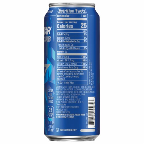 Rockstar® Zero Carb Energy Drink Perspective: right