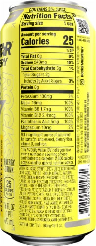 Rockstar Recovery Lemonade Energy Drink Perspective: right