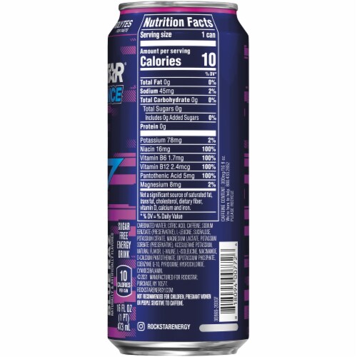 Rockstar® XDurance Blue Raz Energy Drink Perspective: right