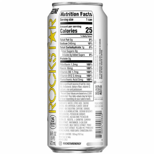 Rockstar Energy Drink, Throwback Edition: O.G. Sugar Free, 16 Fl