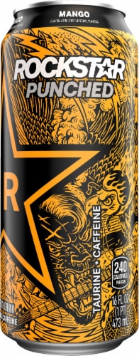 Rockstar® Punched® Mango Energy Drink Perspective: right