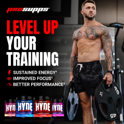 Pro Supps® Mr. Hyde® Blue Razz Popsicle Signature Pre-Workout Dietary Supplement Perspective: right