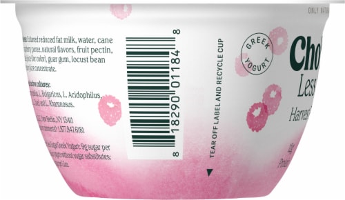 Chobani® Willamette Raspberry Less Sugar Greek Yogurt Perspective: right