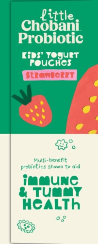 Little Chobani Probiotic Strawberry Kids' Yogurt Pouches Perspective: right
