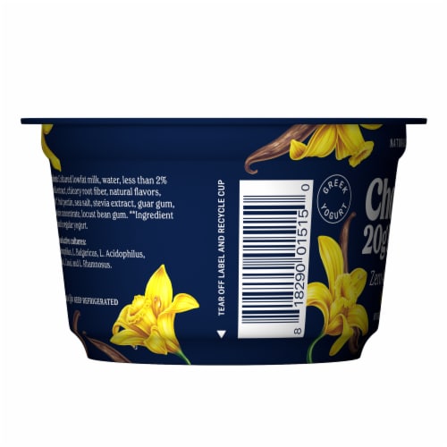 Chobani® 20G Protein Lowfat Greek Yogurt Vanilla 6.7oz Perspective: right